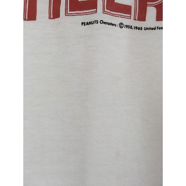 古着 80s USA製 Snoopy スヌーピー 「CHEERS」 フットボール Tシャツ 7