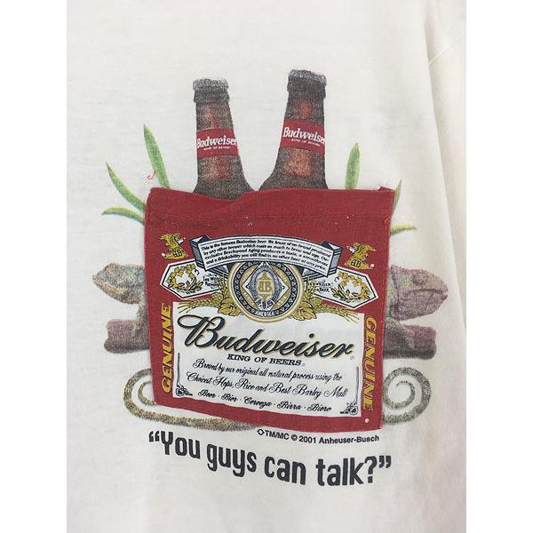 古着 00s Canada製 Budweiser バドワイザー ビール 企業 カメレオン