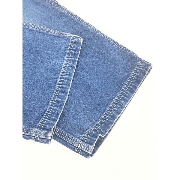 古着 90s TOMMY JEANS フラッグ ロゴ パッチ デニム オーバーオール M