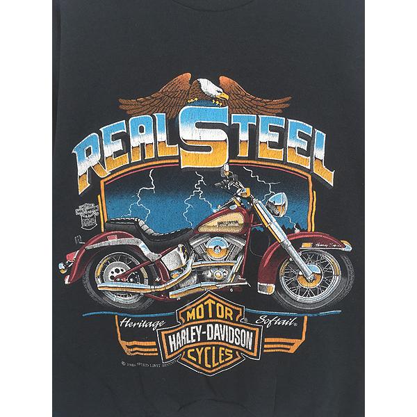 Harley-Davidsonイーグルスウェット　アメカジ古着 90年代 USA製 ハーレーダビッドソン イーグル プリント スウェット