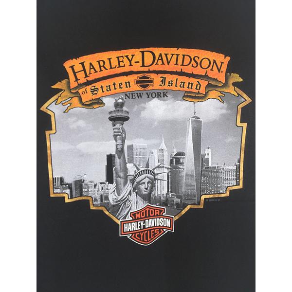 古着 10s HARLEY DAVIDSON バー&シールド 自由の女神 フォト 長袖 T