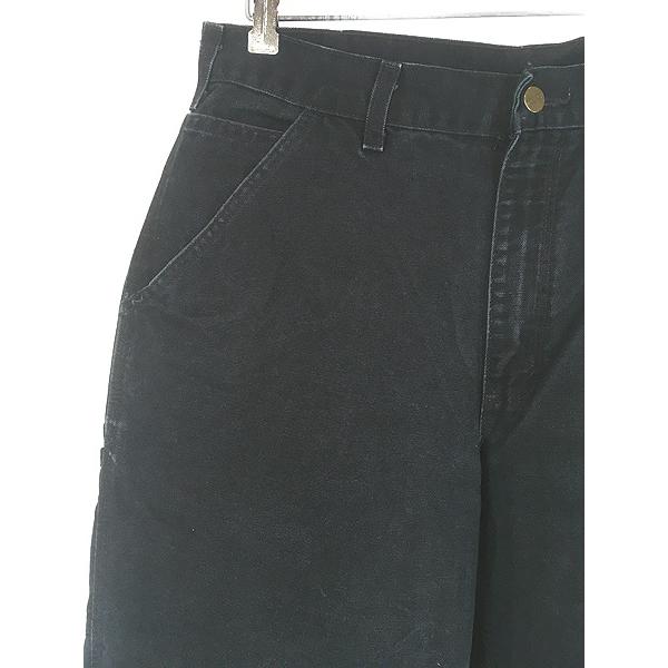US古着 Carhartt パンツダック ペインターパンツ W30 ブラック 古着 00s Carhartt BLK ブラック ダック ペインター ワーク パンツ W35