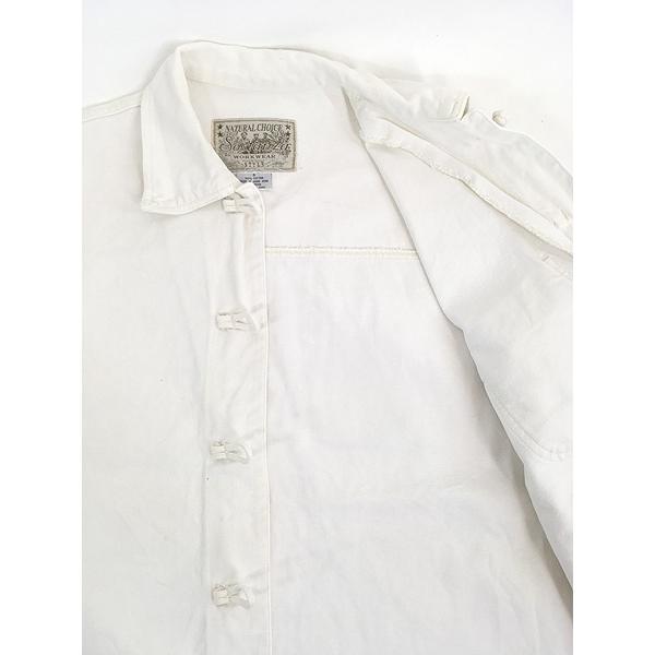 古着 90s Sostanza Work Wear ホワイト デニム チャイナ カンフー
