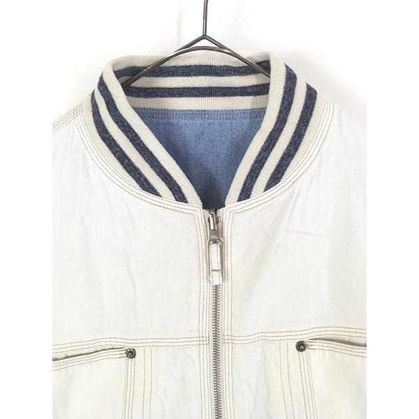 古着 90s GAP ホワイト デニム × シャンブレー リバーシブル
