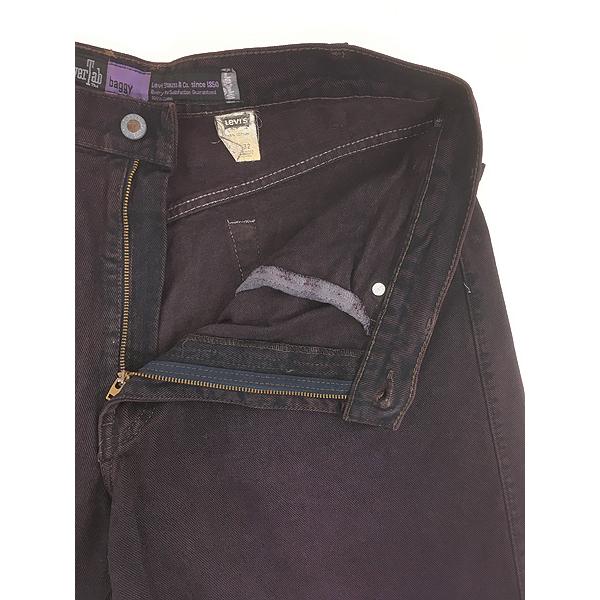 古着 90s Levi's Silver Tab 「Baggy」 パープル デニム バギー パンツ
