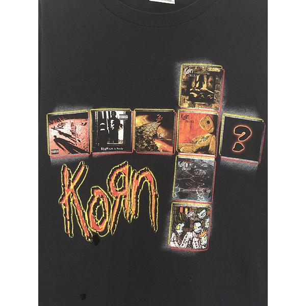 古着 00s KORN 豪華 ジャケット アート ミクスチャー ラップ メタル