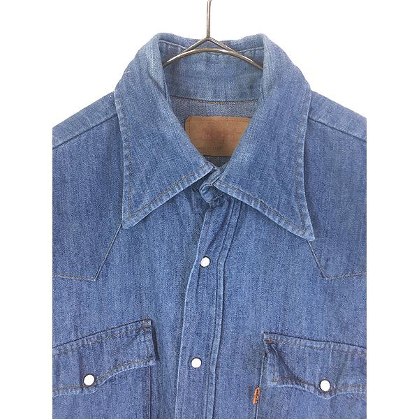 古着 70s Levi's 60649-1117 ウエスタンヨーク 3つ山ポケット ブルー