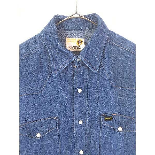 古着 70-80s USA製 Maverick 「Preshrunk Long Tails」100%コットン