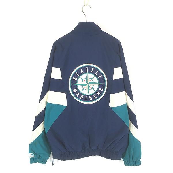 古着 90s MLB Seattle Mariners マリナーズ プルオーバー ナイロン