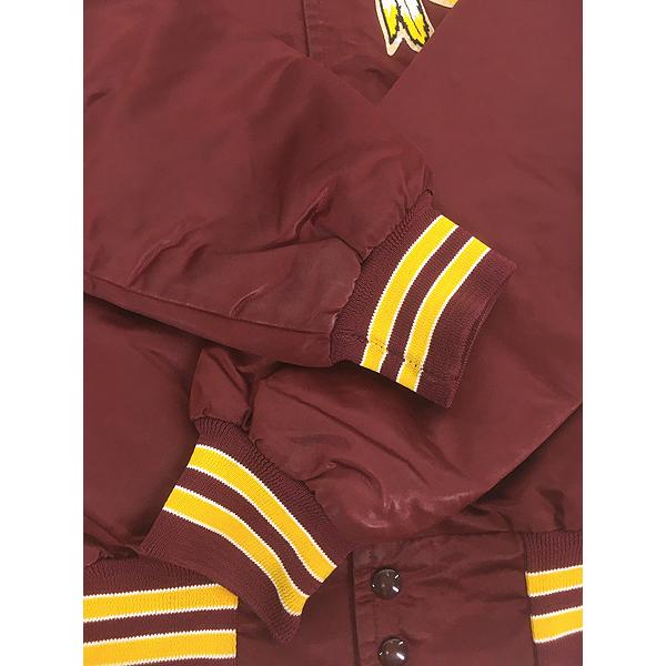 古着 90s USA製 NFL Washington Redskins レッドスキンズ 光沢 サテン