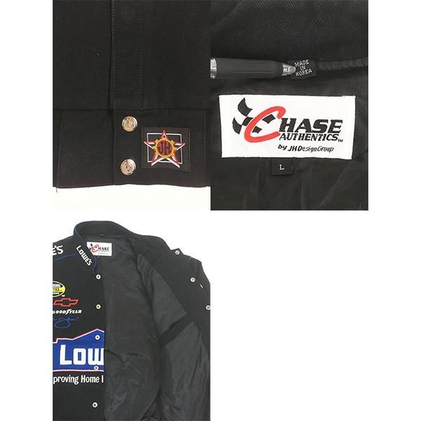 古着 CHASE 「LOWE'S」 ロウズ 企業 刺しゅう レーシング ジャケット L
