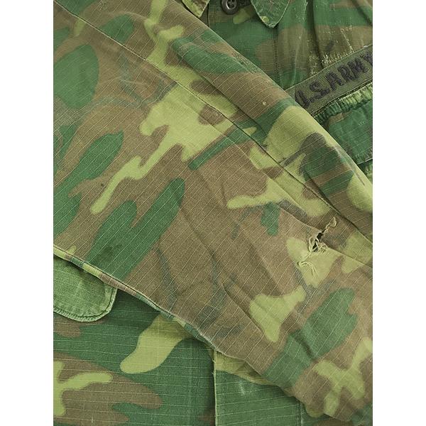 古着 60s 米軍 US ARMY 4th ERDL リーフ カモ 迷彩 ジャングル