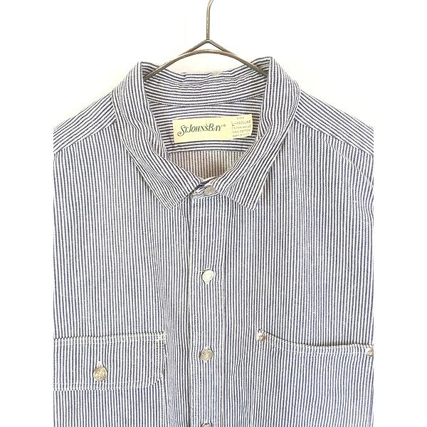 古着 80s USA製 St John's Bay ヒッコリー ストライプ デニム ワーク