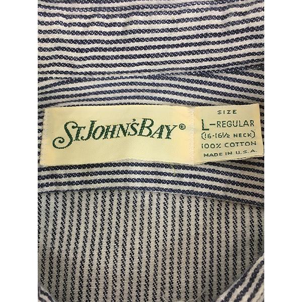 古着 80s USA製 St John's Bay ヒッコリー ストライプ デニム ワーク