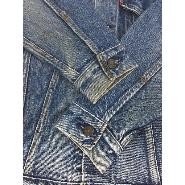 古着 80s USA製 Levi's 70506-0216 ハンド ポケット付 ブルー デニム