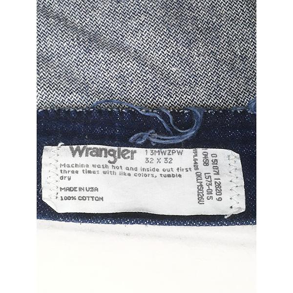 古着 90s USA製 Wrangler 13MWZPW 真紺 ブルー デニム パンツ ジーンズ