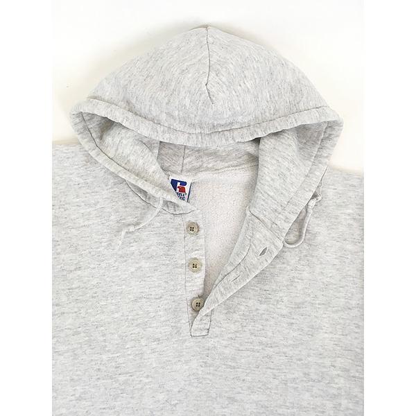 古着 90s USA製 Russell 無地 プレーン ハーフボタン スウェット