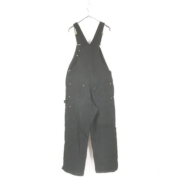 古着 10s USA製 Carhartt 防寒 パデット ブラック ダック Wニー ワーク オーバーオール W37 L30 古着 10s USA製 Carhartt 防寒 パデット ブラック ダック Wニー ワーク