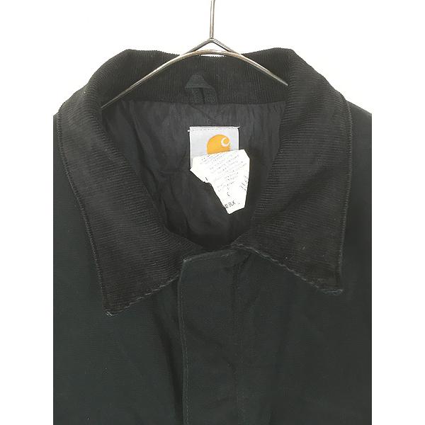 古着 00s Carhartt BLK ブラック ダック パデット トラディショナル コート 46 古着 00s Carhartt BLK ブラック ダック パデット トラディショナル