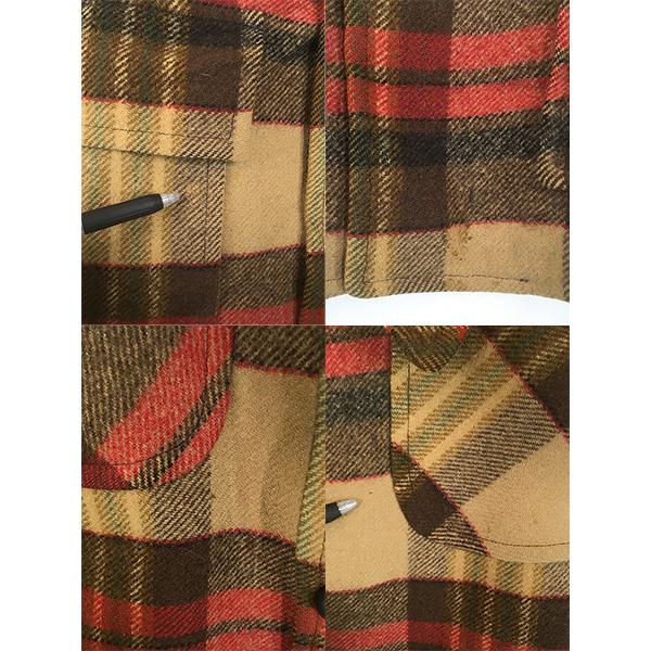 古着 60s Pendleton 好配色 ブラウン チェック メルトン ウール コート 42位 古着 60s Pendleton 好配色 ブラウン チェック メルトン ウール コート