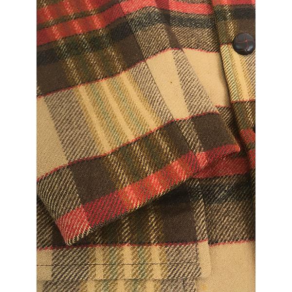 古着 60s Pendleton 好配色 ブラウン チェック メルトン ウール コート