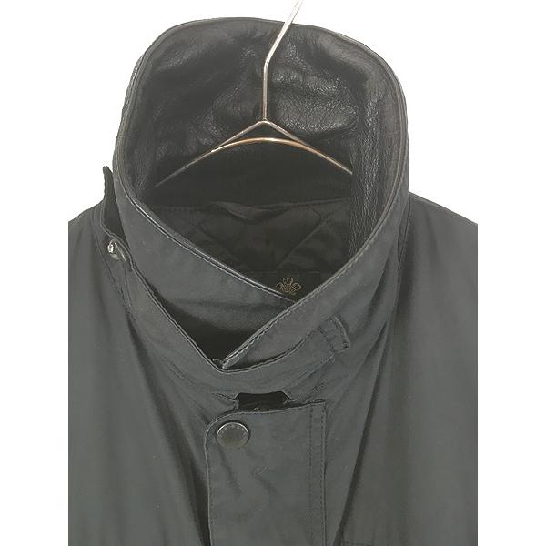 古着 Barbour International 「Surtees」 レザー襟 パデッド オイルド