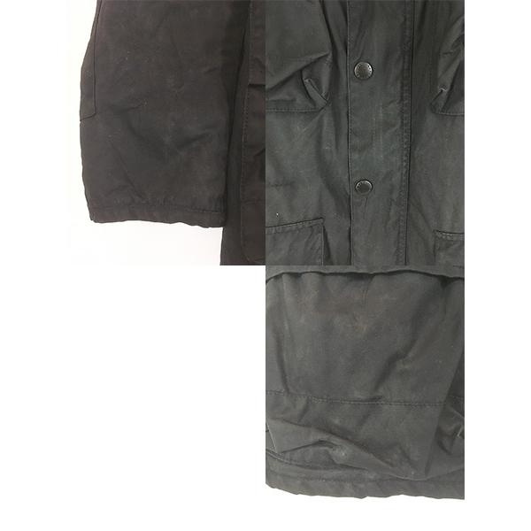 古着 Barbour International 「Surtees」 レザー襟 パデッド オイルド