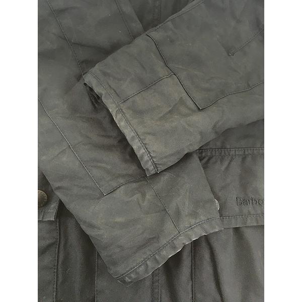 古着 Barbour International 「Surtees」 レザー襟 パデッド オイルド