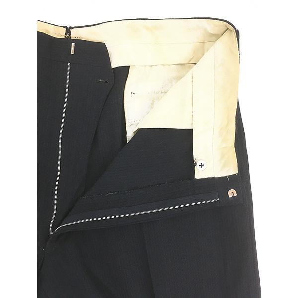 古着 50-60s 斜めストライプ ギャバジン ウール スラックス パンツ