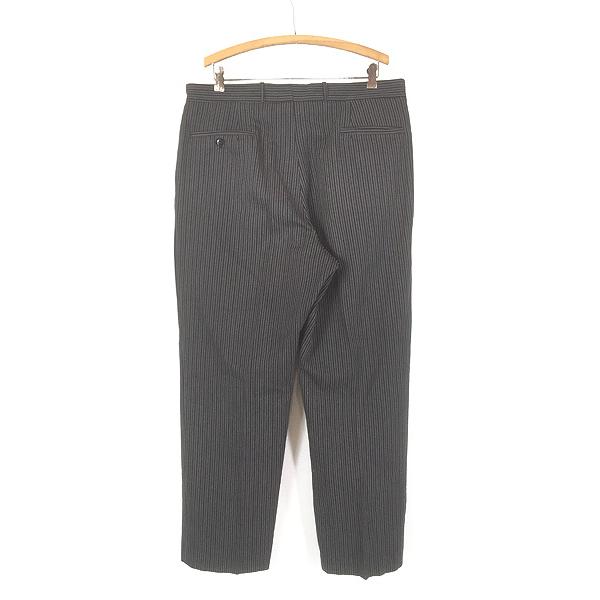 古着 50s ブラック × グレー ホワイト ストライプ ギャバジン ウール