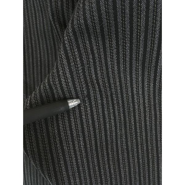 古着 50s ブラック × グレー ホワイト ストライプ ギャバジン ウール