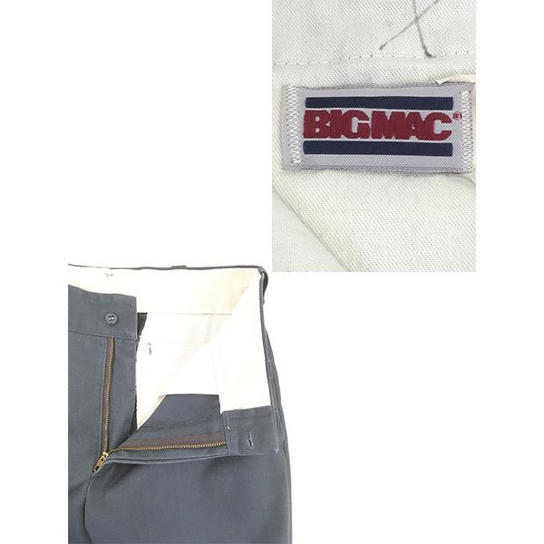 古着 80s USA製 BIG MAC コットンツイル ワーク チノ パンツ ストレート チャコール W31 L30 古着 80s USA製 BIG MAC コットンツイル ワーク チノ パンツ