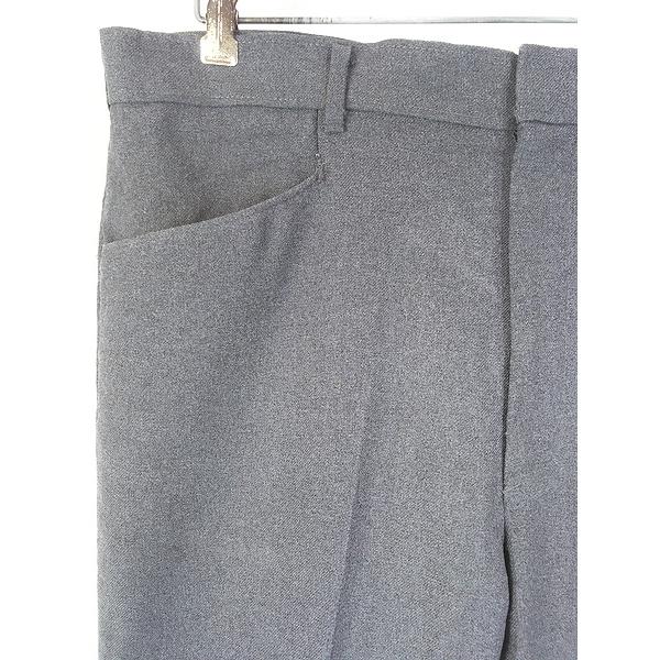 古着 80s Levi's Action Slacks ノータック グレー スラックス パンツ