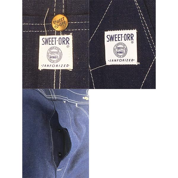古着 Deadstock!! 70s Sweet Orr スペードボタン 濃紺 インディゴ