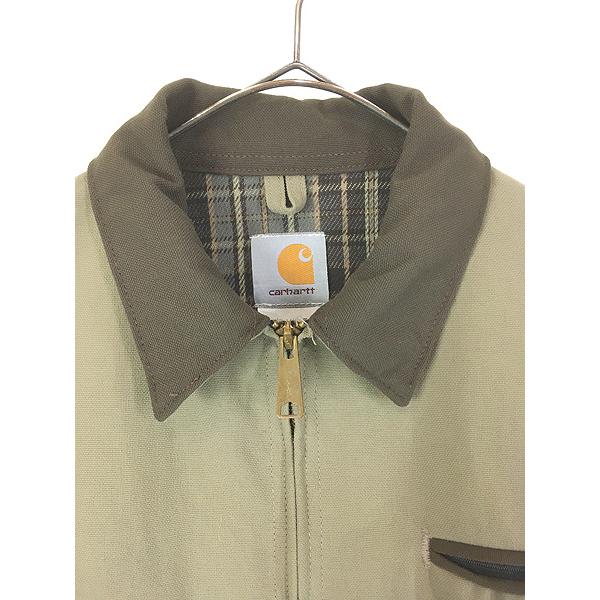 古着 00s Carhartt レアカラー!! TAN 裏地 チェック タン ダック