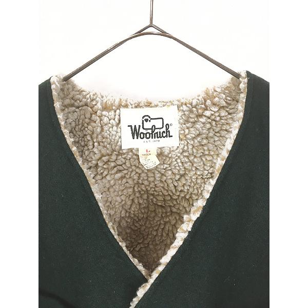 古着 70s USA製 WoolRich ボア フリース ライナー 無地 ソリッド