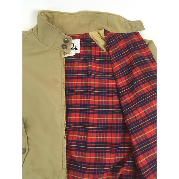 70s【USA製】ヴィンテージ ハリントンジャケット チェックライナー短丈古着S 古着 70s WoolRich タータン チェック ライナー コットン ドリズラー