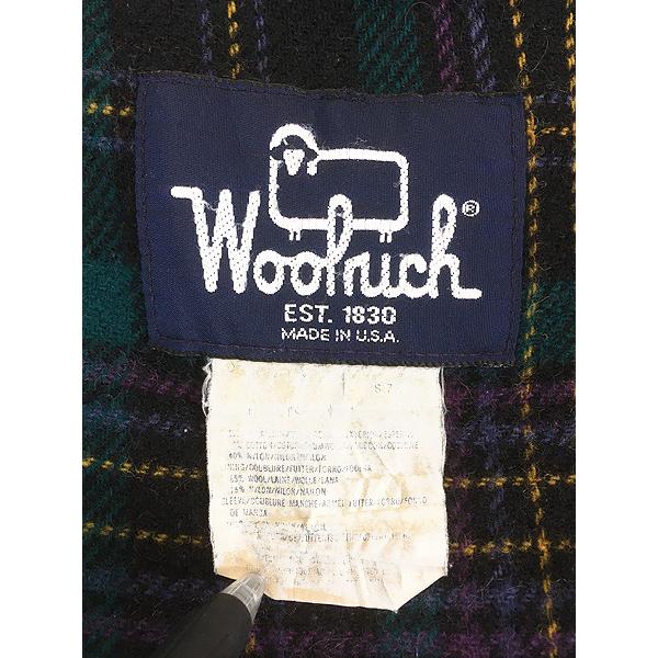 古着 80s WoolRich チェック ウール ライナー 60/40 クロス マウンテン