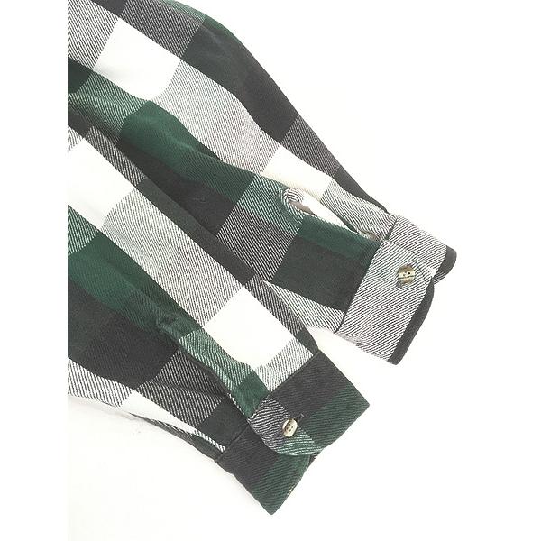 古着 90s FIVE BROTHER グリーン ブロック チェック ヘビー フランネル