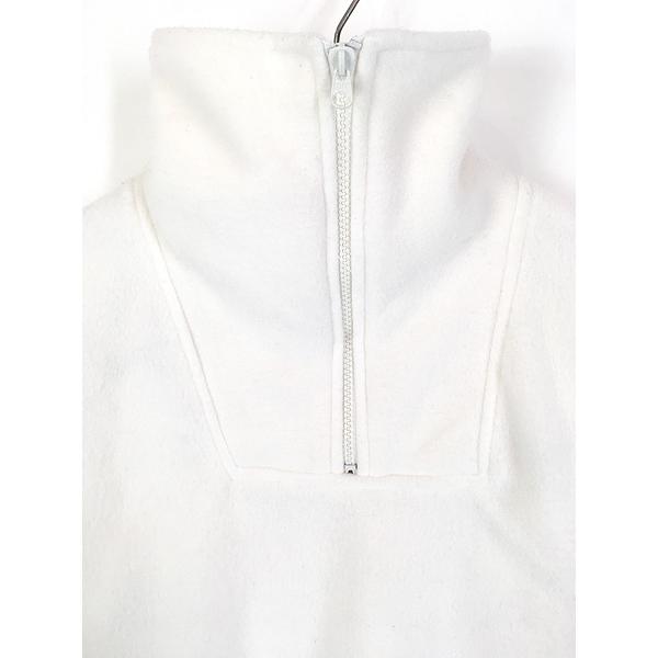古着 80s DAKOTA by FIVE BROTHER 無地 ホワイト ハーフジップ