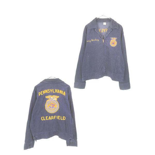 古着 80s 「PENNSYLVANIA」 豪華 チェーン 太畝 コーデュロイ FFA