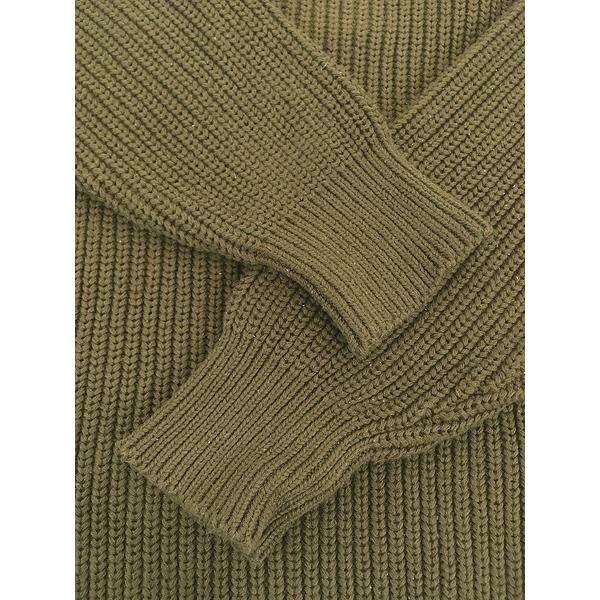 古着 90s USA製 LANDS' END 無地 プレーン 畦編み ローゲージ コットン