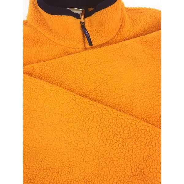 古着 80s LL Bean 山タグ マンゴー × ネイビー ボア パイル フリース