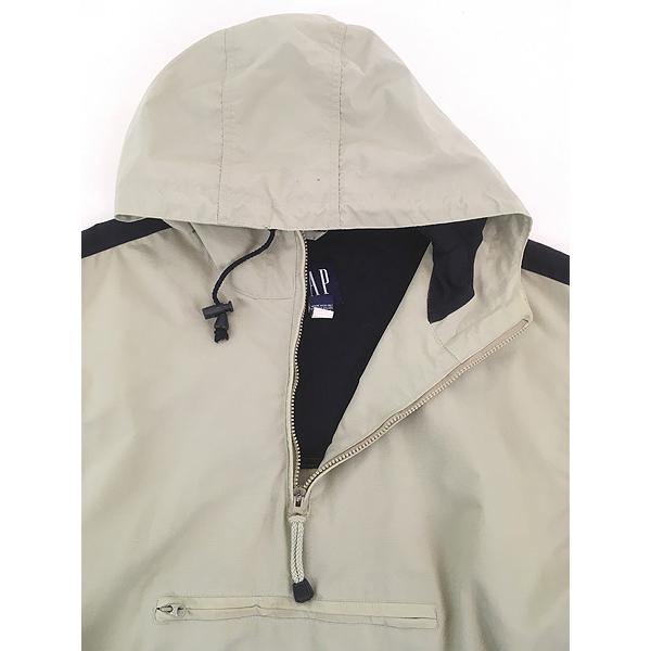 古着 90s GAP 2tone ナイロン ハーフジップ プルオーバー アノラック