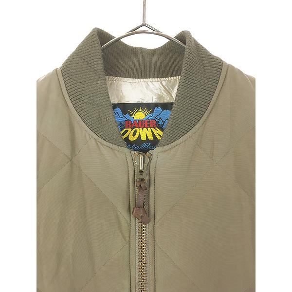 バウアーDOWN 1936 スカイライナーModel L ベージュ復刻メロンパン 古着 Eddie Bauer Bauer Down 「1936 Skyliner Model」 キルティング