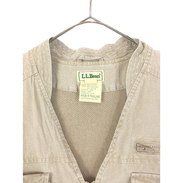 古着 80s LL Bean メッシュ ライナー コットン キャンバス サファリ