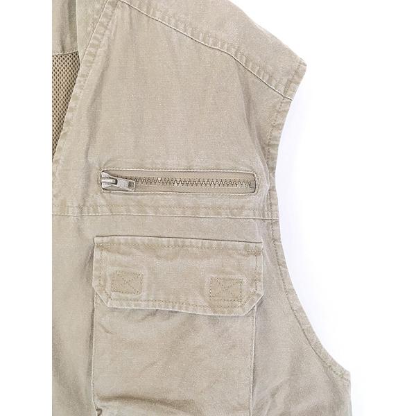 古着 80s LL Bean メッシュ ライナー コットン キャンバス サファリ