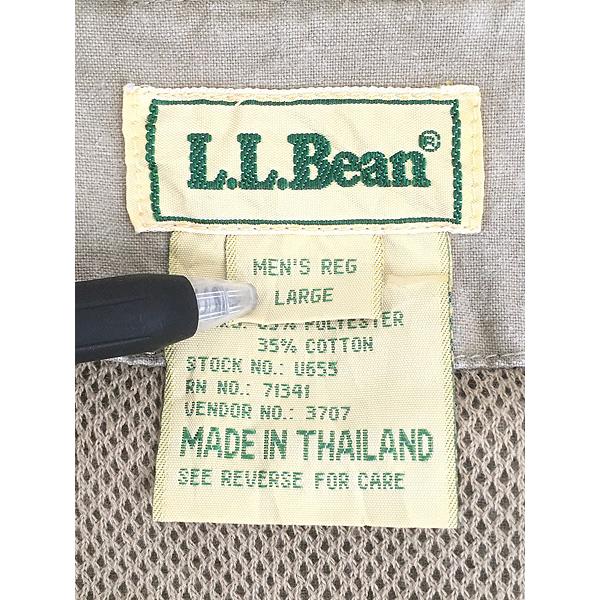 古着 80s LL Bean メッシュ ライナー コットン キャンバス サファリ