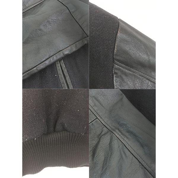 古着 90s Canada製 Canada Sportswear 本革 レザー メルトン ウール