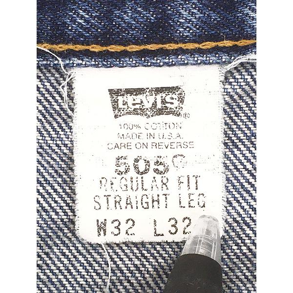 古着 00s USA製 Levi's 505-0216 濃紺 ブルー デニム パンツ ジーンズ